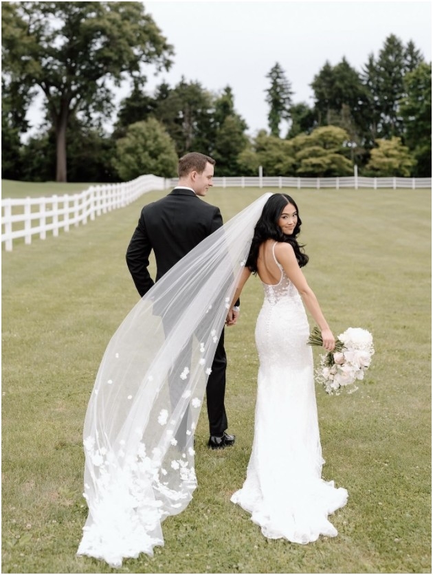 Photo of the real bride and groom