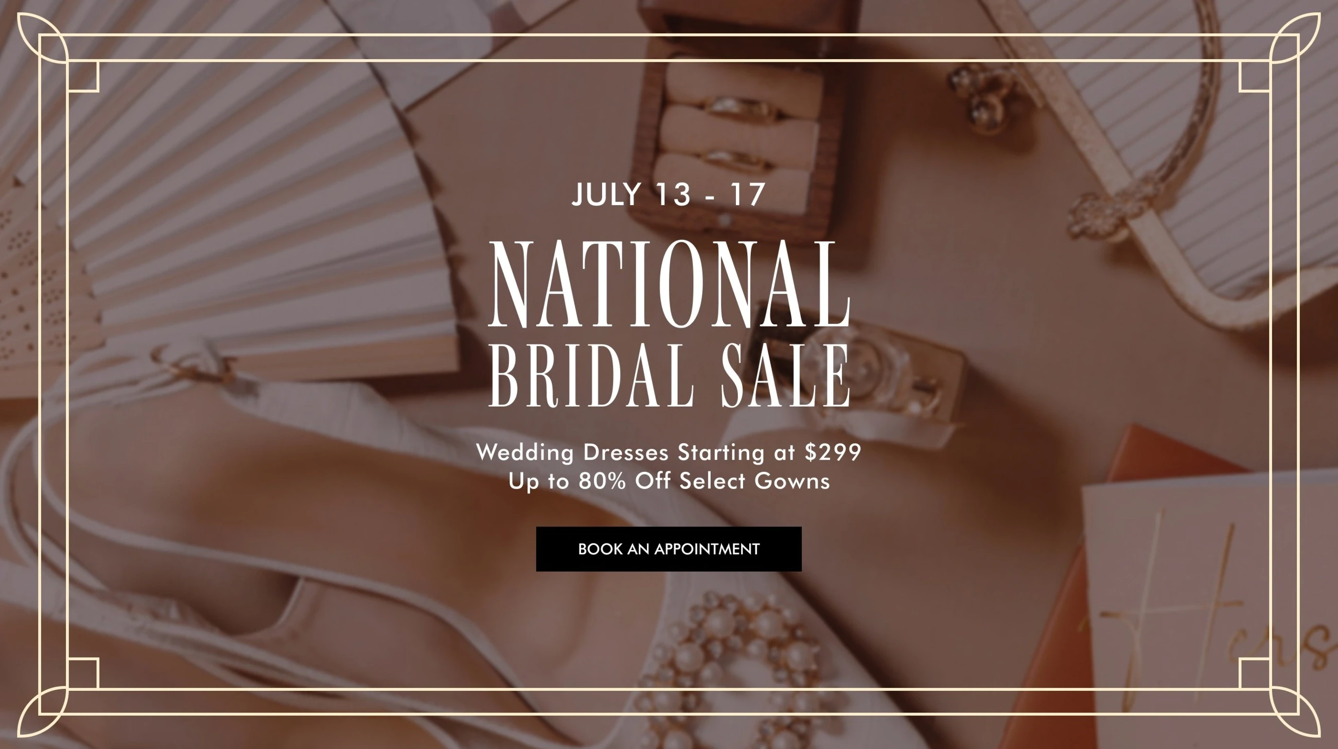 National Bridal Sale desktop banner